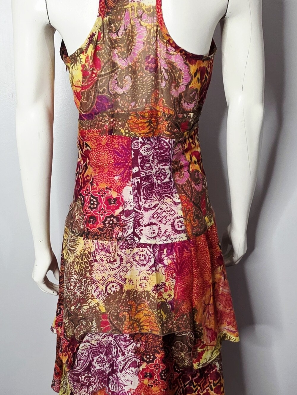 Vintage Y2K Boho Silk Blend Maxi Dress by Alba Conde - Picture 7 of 10